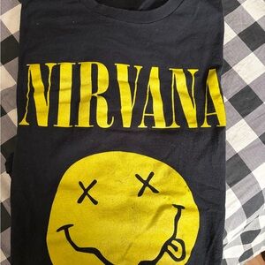 Nirvana Black and Yellow Graphic Tee